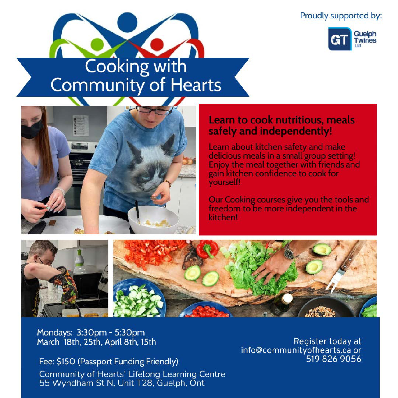 Community of Hearts Cooking flyer